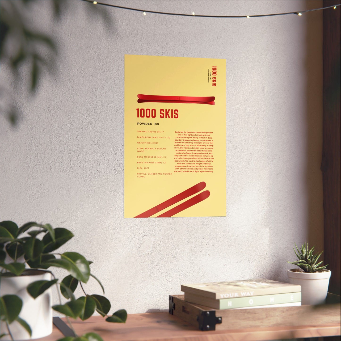 1000 Skis Powder 188 - Poster