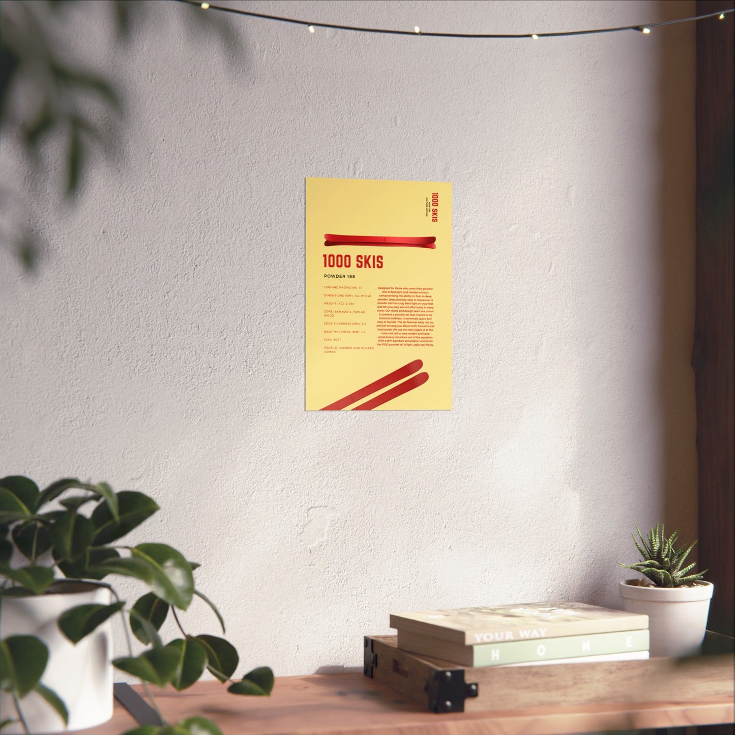 1000 Skis Powder 188 - Poster