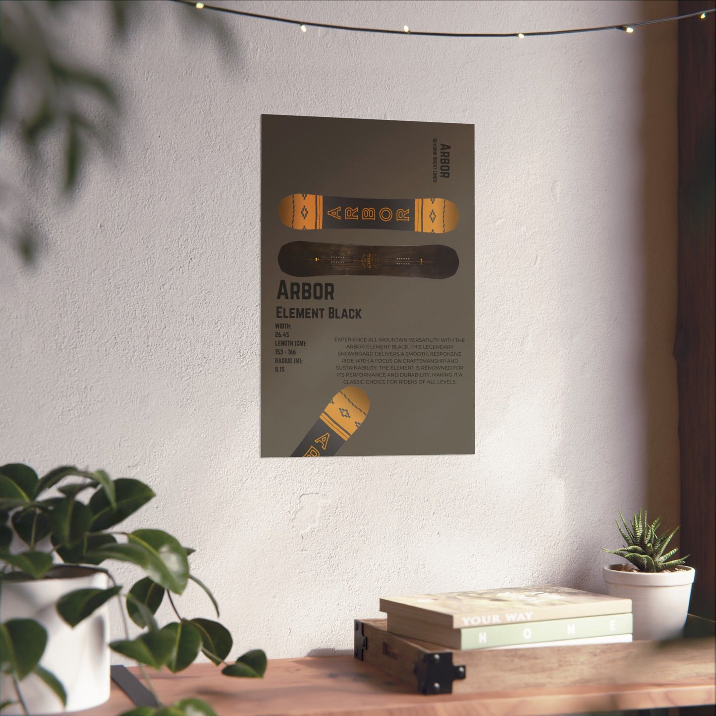 Arbor Element Black Poster