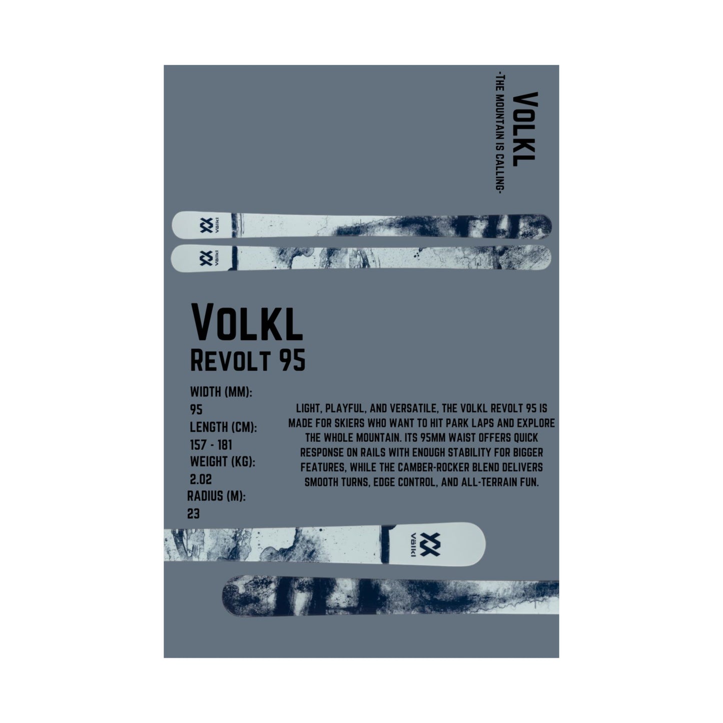 Volkl Revolt 95 - Poster