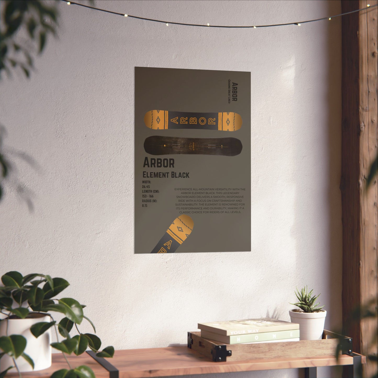 Arbor Element Black Poster