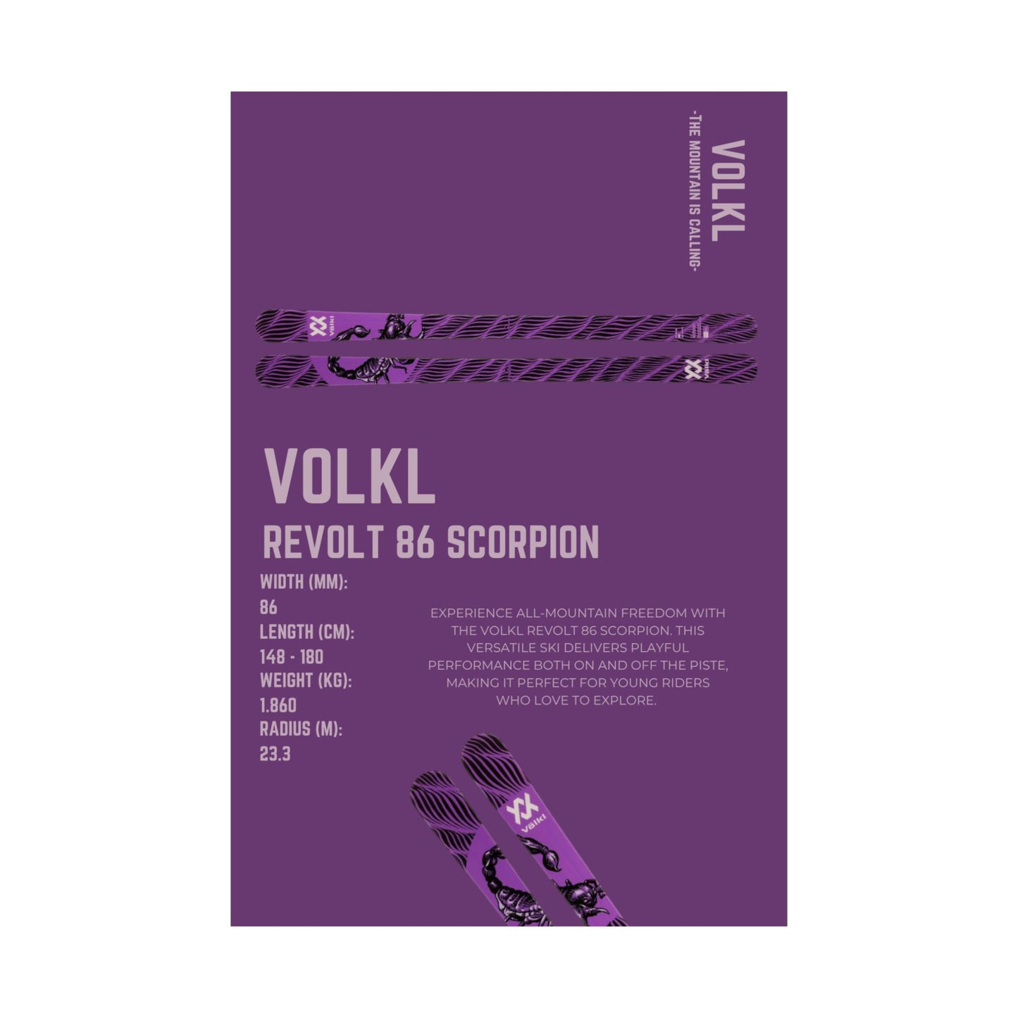 Volkl Revolt 86 Scorpion - Poster