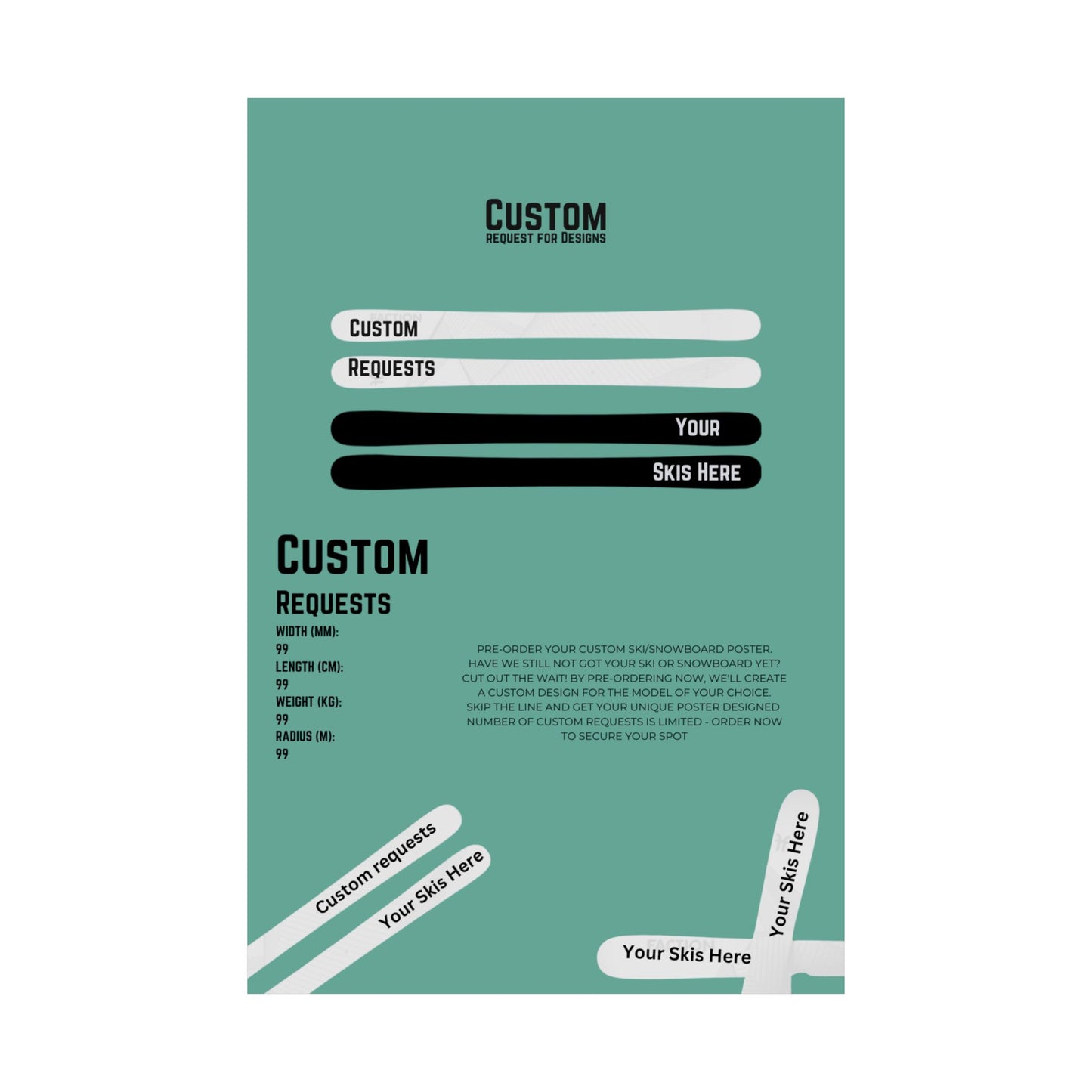 Custom Skiing Poster Requests