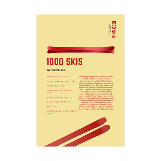 1000 Skis Powder 188  - Poster