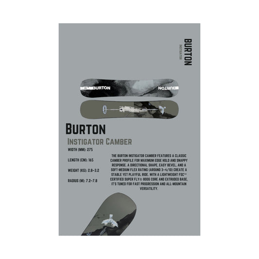 Burton Instigator Camber - Poster